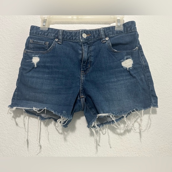 Uniqlo Pants - Uniqlo Denim Distressed Women Shorts size 26 99% Cotton